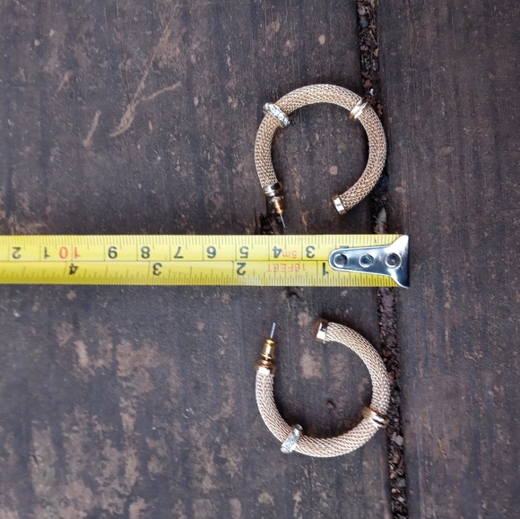 Vintage 💛 Earrings 💎 Rhinestone 🗯 - Picture 6 of 6